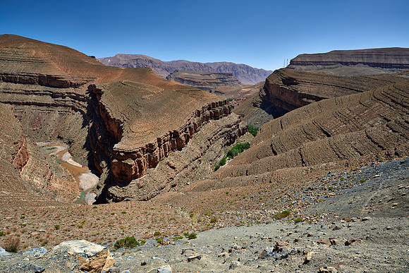 landscape in upper Gorge de Dades