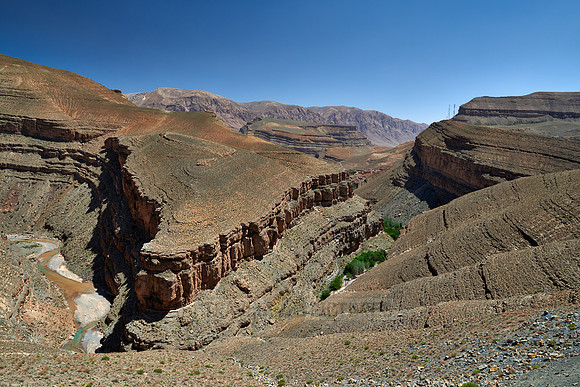 landscape in upper Gorge de Dades