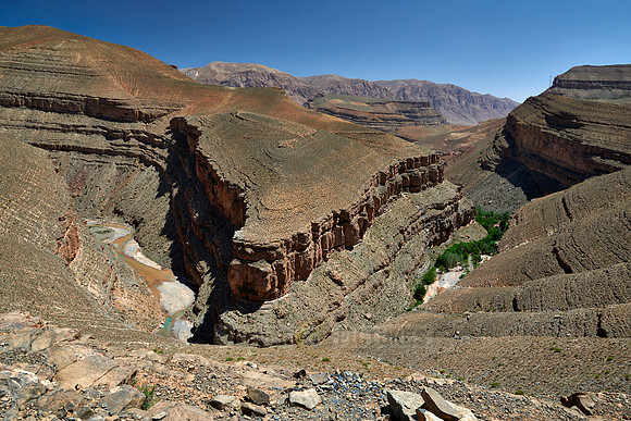 landscape in upper Gorge de Dades