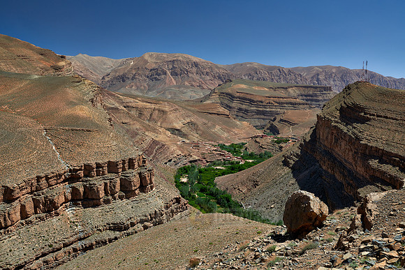 landscape in upper Gorge de Dades