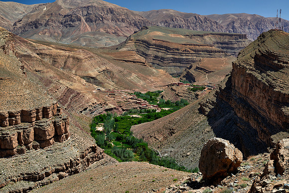landscape in upper Gorge de Dades