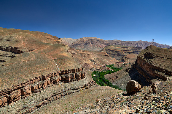 landscape in upper Gorge de Dades