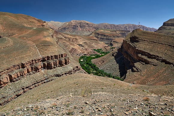 landscape in upper Gorge de Dades