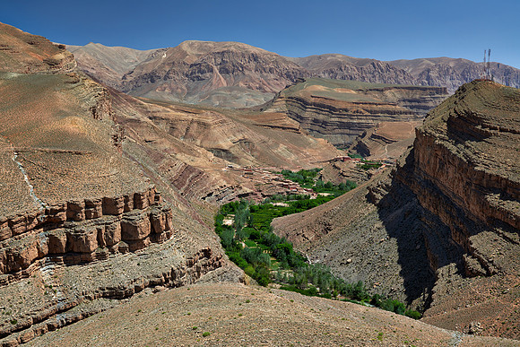 landscape in upper Gorge de Dades