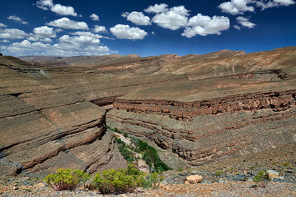 landscape in upper Gorge de Dades