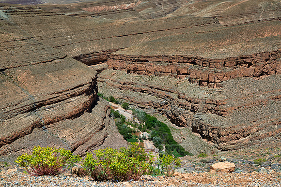 landscape in upper Gorge de Dades