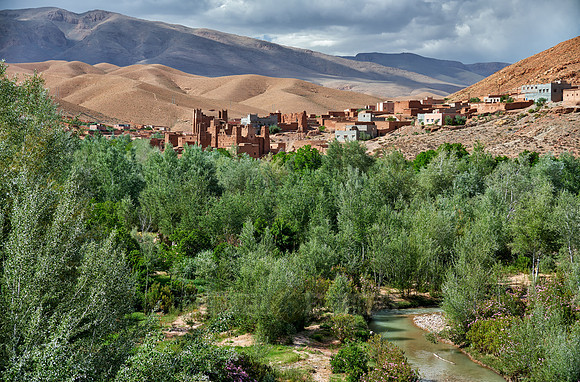village Ait Ouglif in High Atlas mountain range
