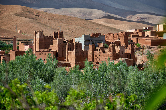 village Ait Ouglif in High Atlas mountain range