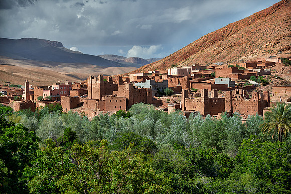 village Ait Ouglif in High Atlas mountain range