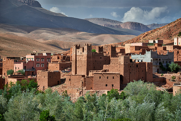 village Ait Ouglif in High Atlas mountain range