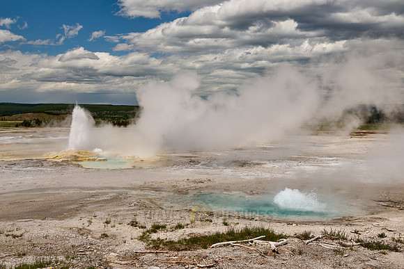 Fountain Geyser in Yellowstone Lower Geyser Basin