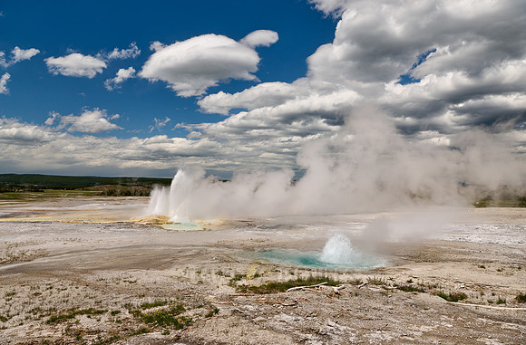 Fountain Geyser in Yellowstone Lower Geyser Basin