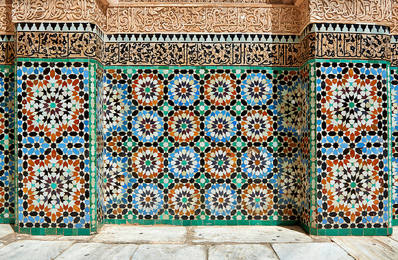 tiles with colorful pattern