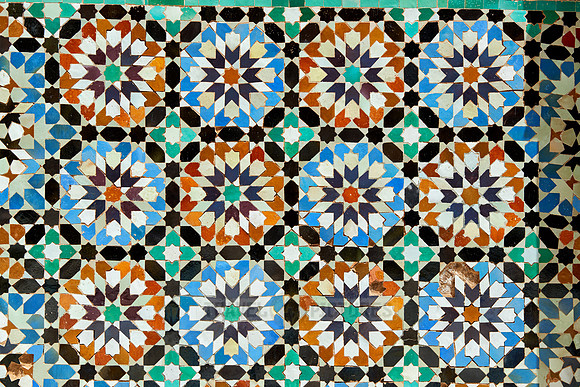 tiles with colorful pattern