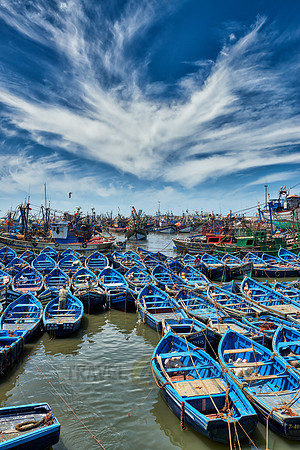 fishing boats in harbor of Essaouira