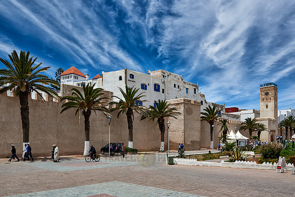 Avenue Oqba Ibn Nafiaa in medina of Essaouira