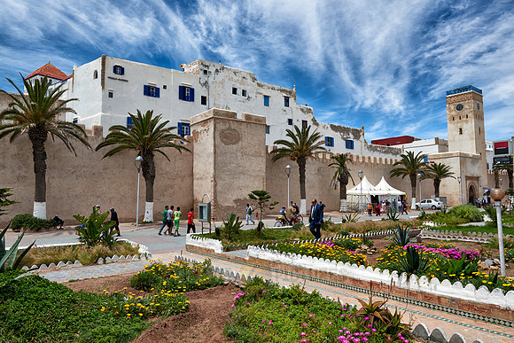 Avenue Oqba Ibn Nafiaa in medina of Essaouira