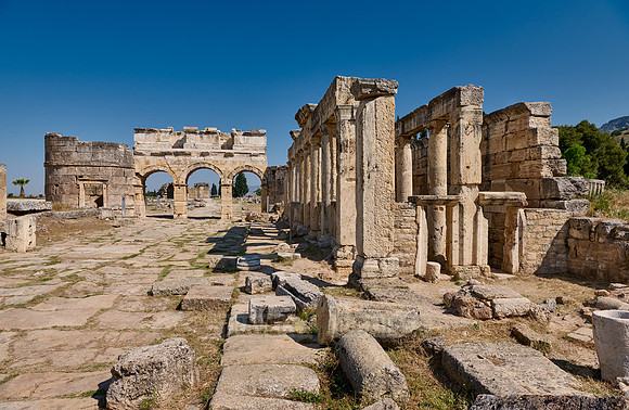 Latrines and Frontinus Gate or Nothern Gate in Greek Hierapolis
