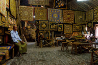 showroom of tapestry, marionettes and other souvenirs