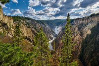 Lower Falls of the Yellowstone River from Artist Point,