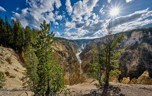 Lower Falls of the Yellowstone River from Artist Point,