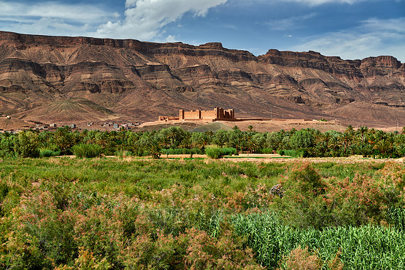 Kasbah beneath Tamenougalt built as film-set