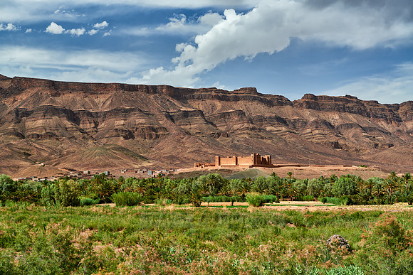 Kasbah beneath Tamenougalt built as film-set