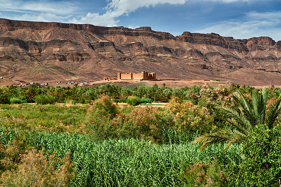 Kasbah beneath Tamenougalt built as film-set