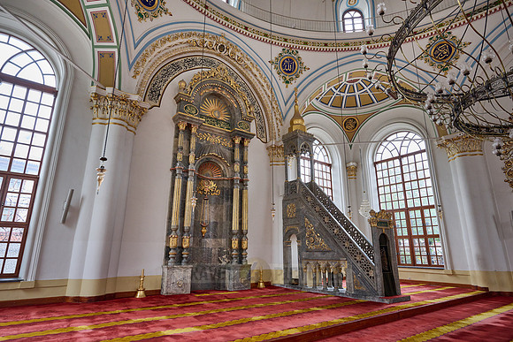 interior shot of Azizia Mosque, Konya