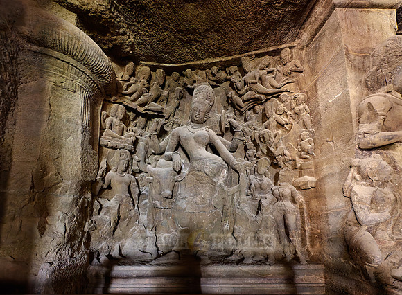 Elephanta caves, Ardhanarishvara, Mumbai