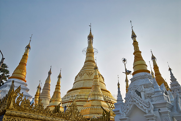 main and smaller stupas of SHWEDAGON PAGODA