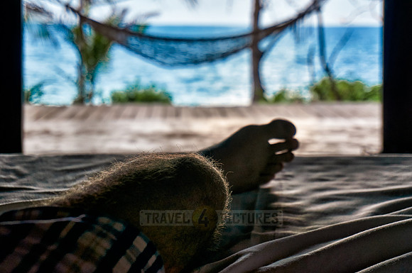 View from the bed to the sea