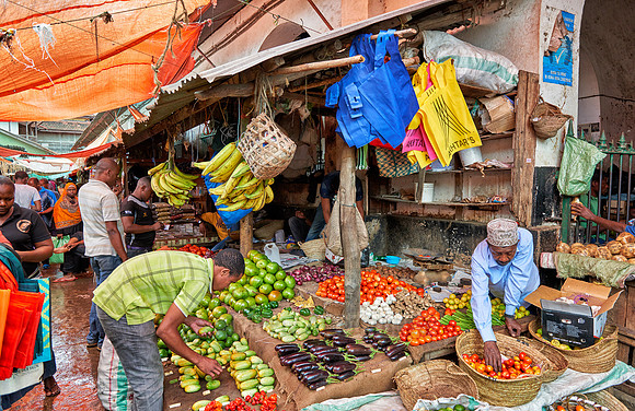 local market in Stone Town