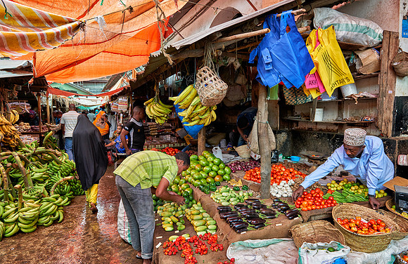 local market in Stone Town