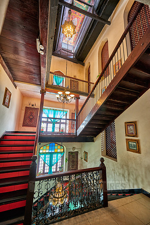 Staircase in a historical building of Stone Town