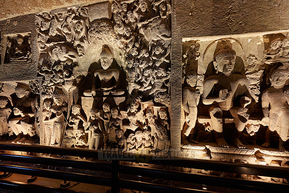stone carvings of Cave No. 26 of Ajanta caves