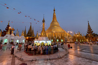 night shot of main stupa