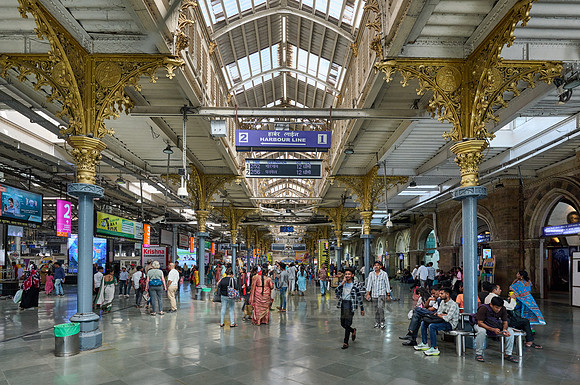 interior shot of Chhatrapati Shivaji Terminus (Victoria Terminus)