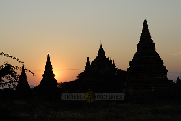 sunset over Bagan