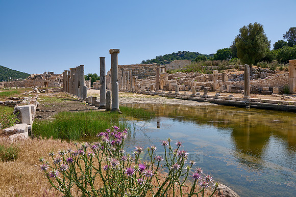 collonnaded harbor street of Patara