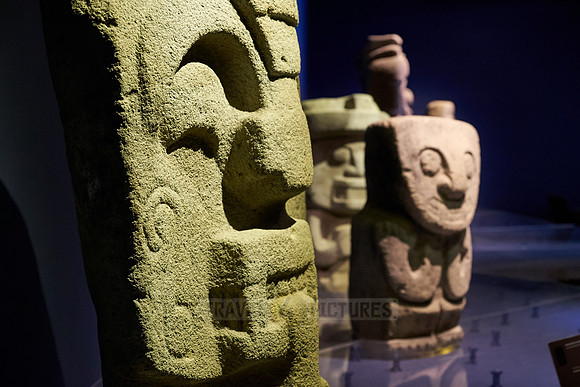 sculptures inside museum of San Agustin