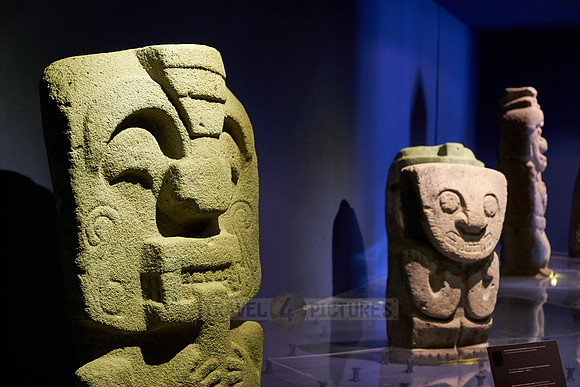 sculptures inside museum of San Agustin