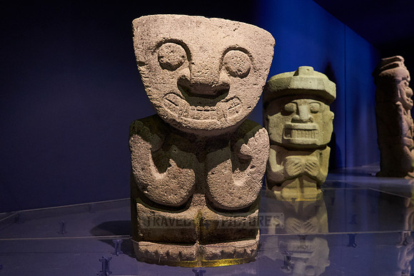 sculptures inside museum of San Agustin