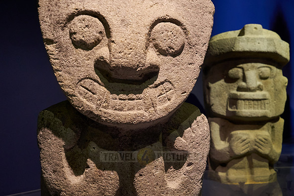 sculptures inside museum of San Agustin