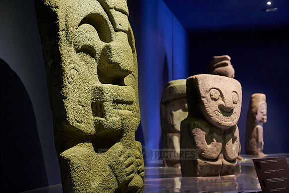 sculptures inside museum of San Agustin