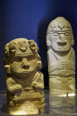 sculptures inside museum of San Agustin