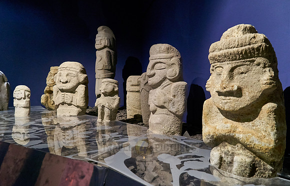 sculptures inside museum of San Agustin