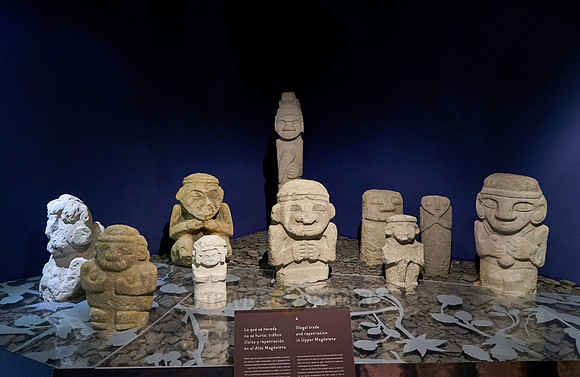 sculptures inside museum of San Agustin