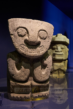 sculptures inside museum of San Agustin