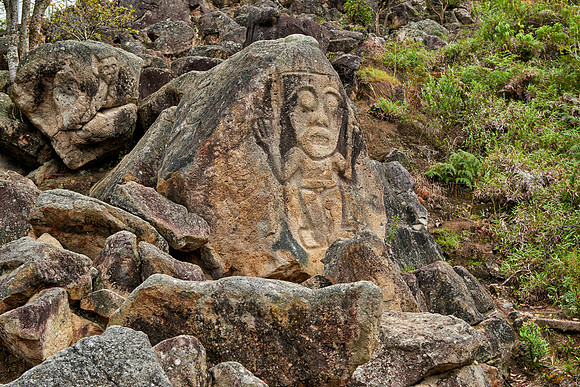 La Chaquira, stone carved figure